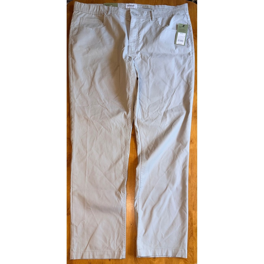 Goodfellow & Co Mens Slim Fit 5-Pocket  Light Gray 38x32 Comfort Wear New 339